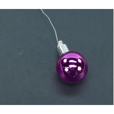 30MM Purple Glass Balls With Wire (Lot of 1 Box - 72 Glass Balls Per Box) SALE ITEM